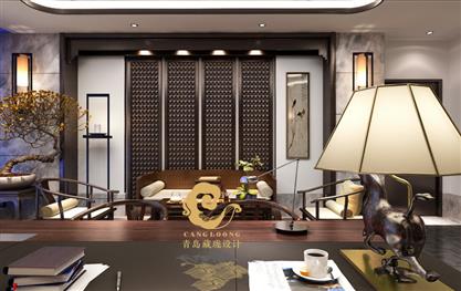 青岛新中式办公室设计方案