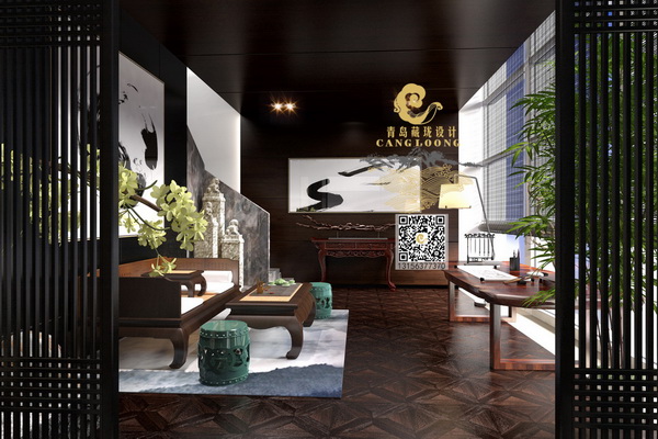 办公~新中式顶层接待会所