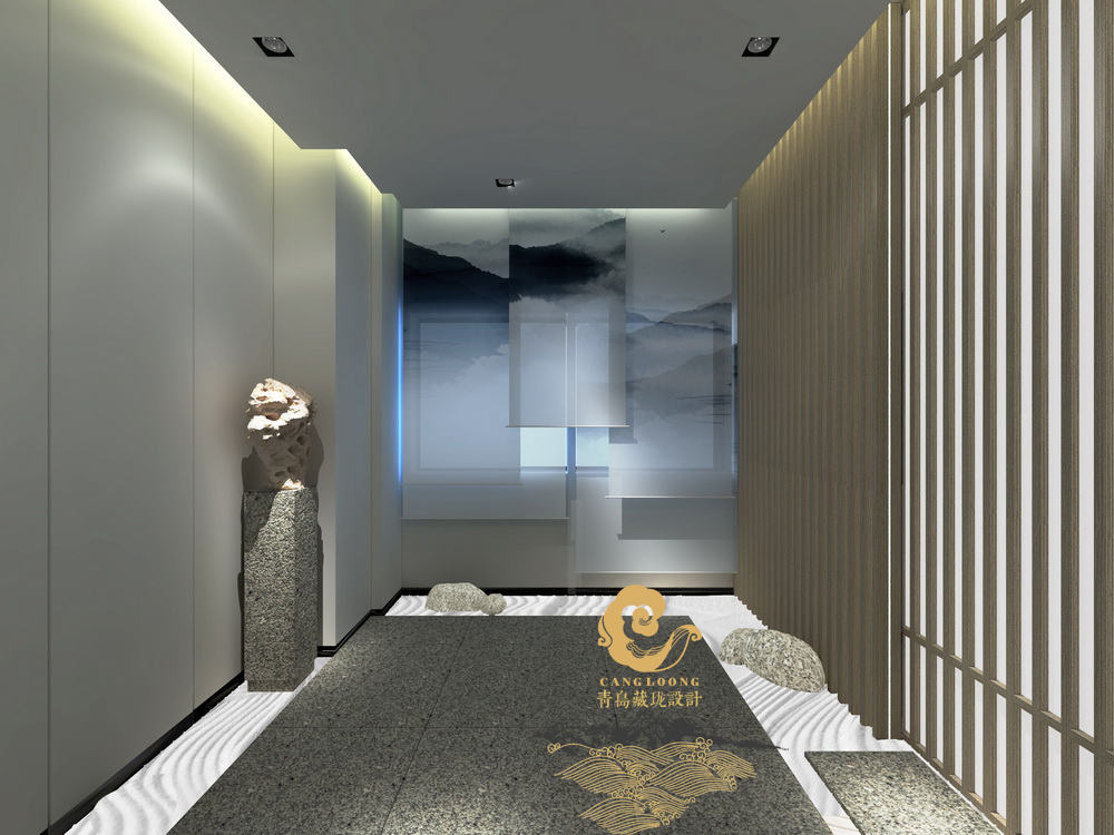 青岛日式美容院设计装修效果图-圣美爱