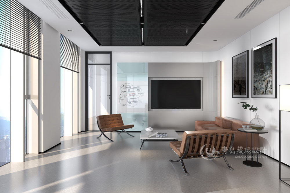 青岛办公室装修设计-华润大厦双整办公设计