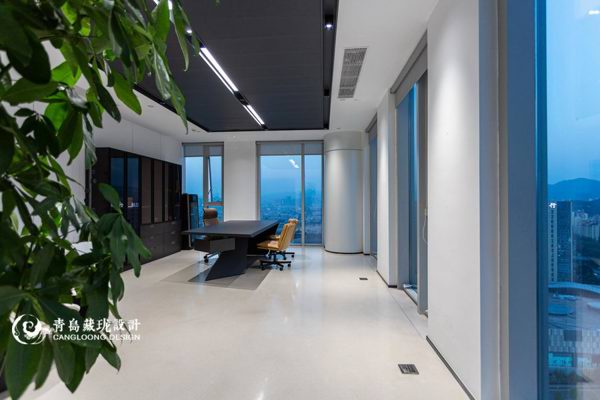 青岛办公室装修设计-华润大厦完成实景照片