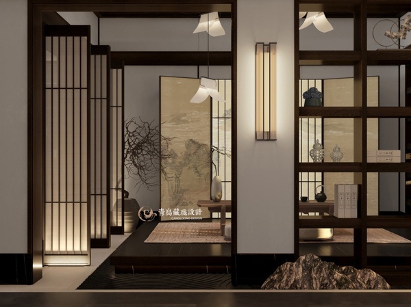 青岛别墅装修设计 | 海川泓久山墅·宋式美学，重塑中式风格雅奢标杆